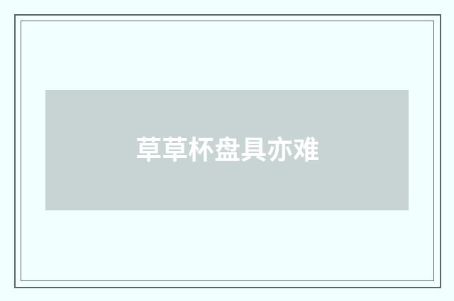 草草杯盘具亦难