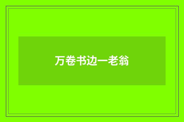 万卷书边一老翁