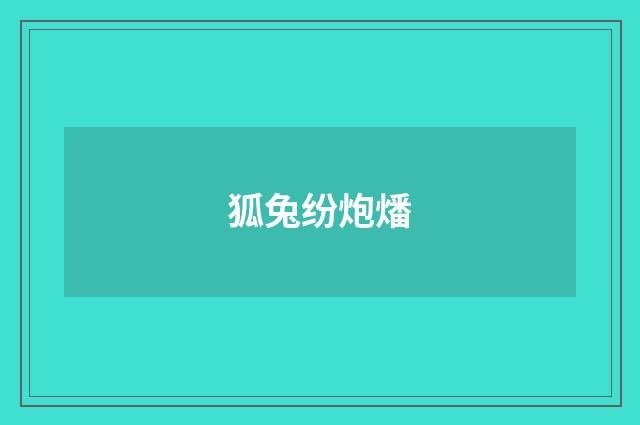 狐兔纷炮燔