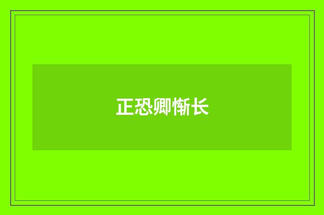 正恐卿惭长