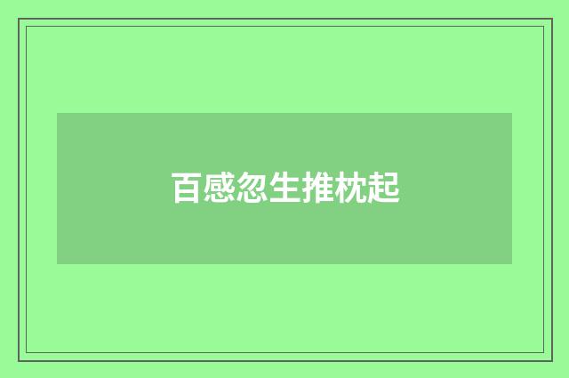 百感忽生推枕起