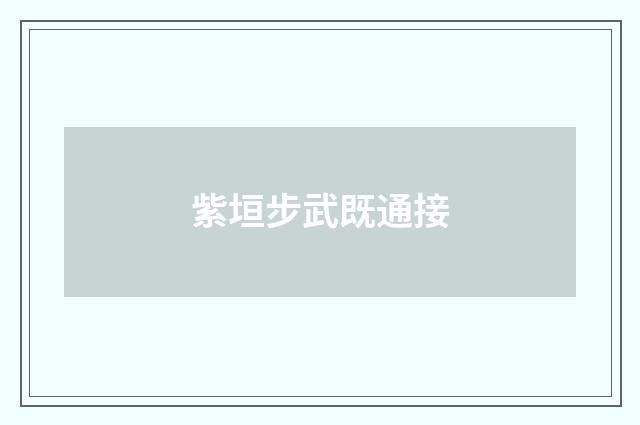 紫垣步武既通接