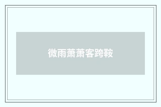 微雨萧萧客跨鞍