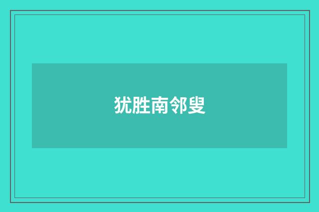 犹胜南邻叟