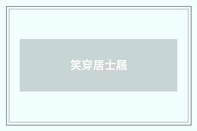 笑穿居士屩