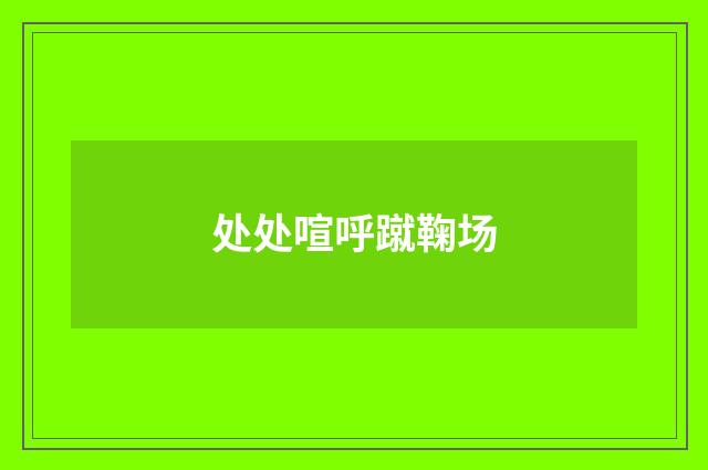 处处喧呼蹴鞠场