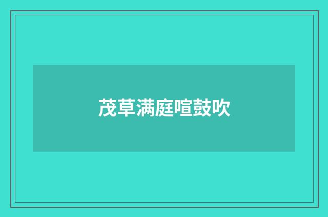 茂草满庭喧鼓吹