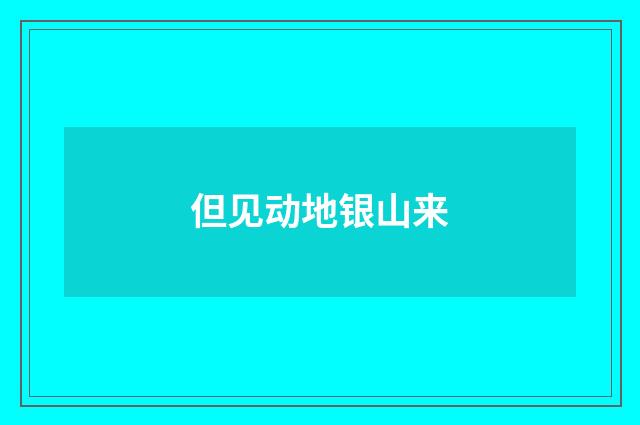 但见动地银山来