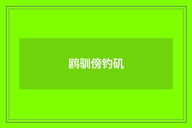 鸥驯傍钓矶