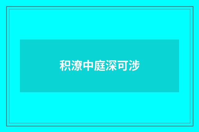 积潦中庭深可涉