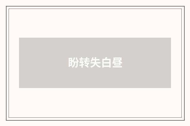 盼转失白昼