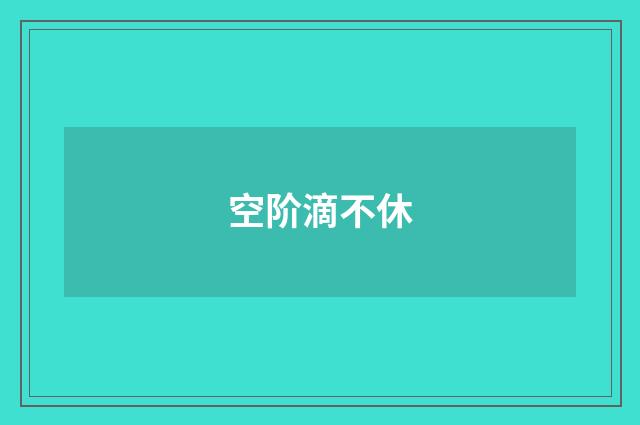 空阶滴不休