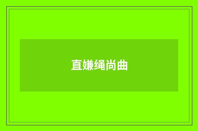直嫌绳尚曲