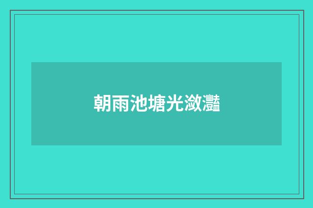 朝雨池塘光潋灩