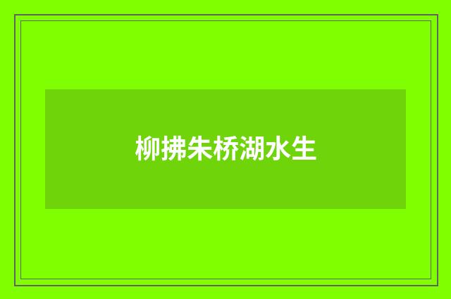 柳拂朱桥湖水生