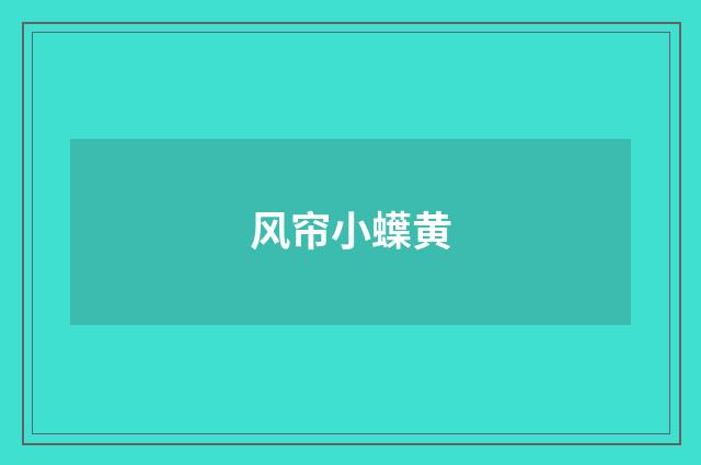 风帘小蠂黄