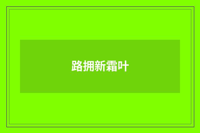 路拥新霜叶