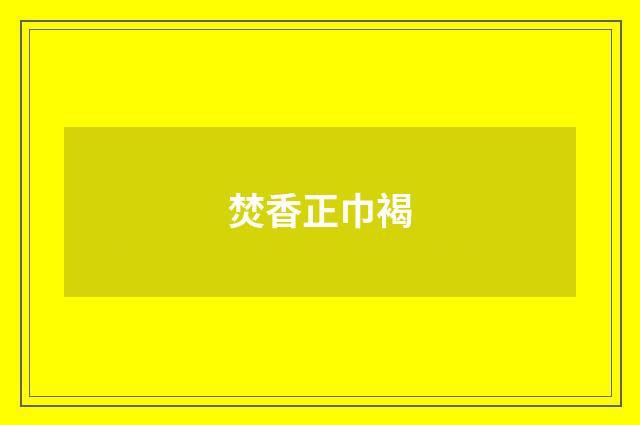 焚香正巾褐