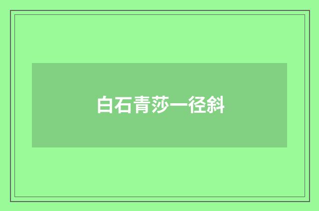 白石青莎一径斜