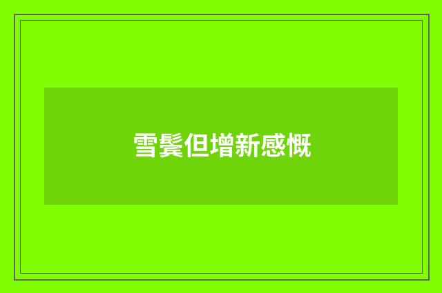 雪鬓但增新感慨