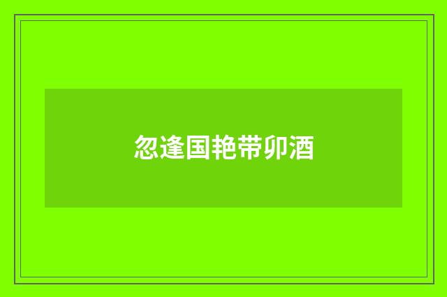 忽逢国艳带卯酒