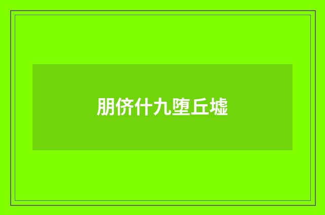 朋侪什九堕丘墟