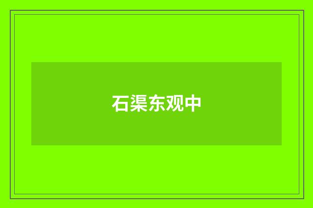 石渠东观中