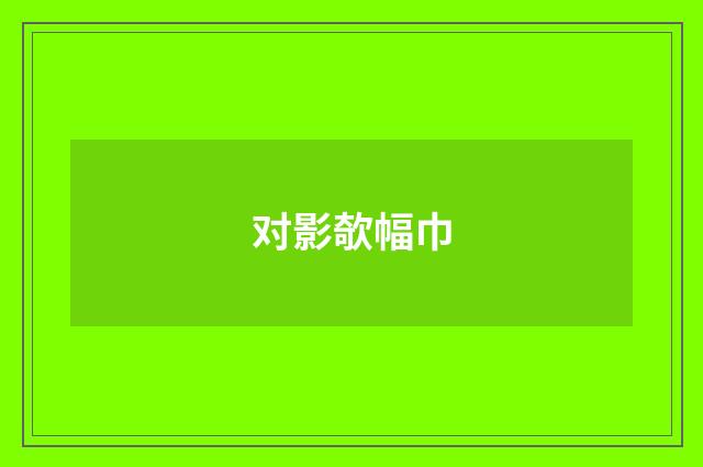 对影欹幅巾