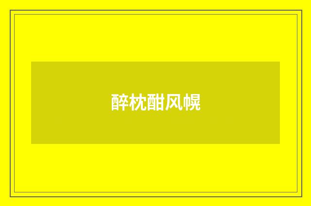 醉枕酣风幌