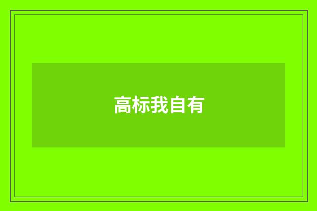 高标我自有