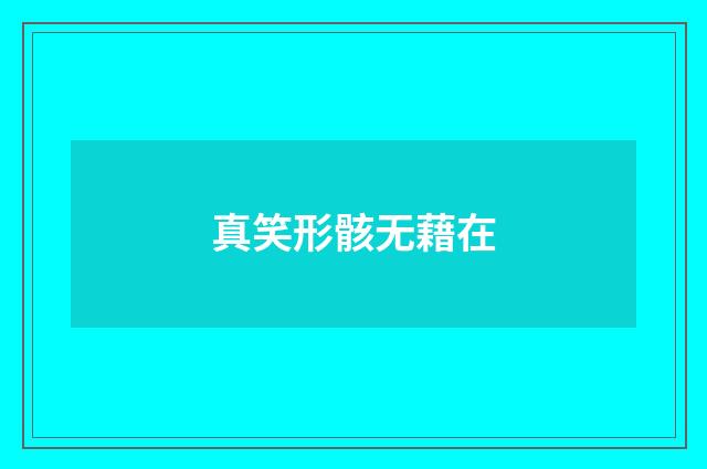 真笑形骸无藉在