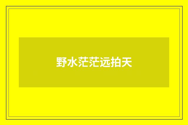 野水茫茫远拍天