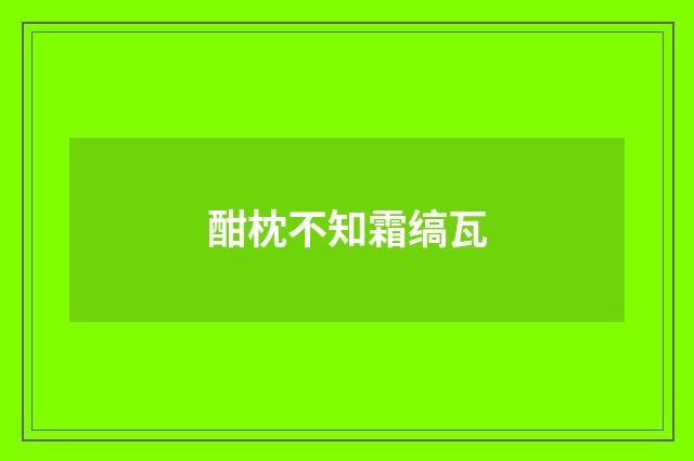 酣枕不知霜缟瓦