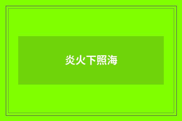 炎火下照海