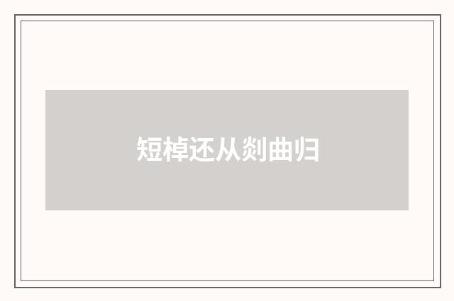 短棹还从剡曲归