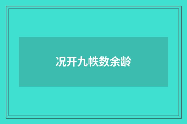 况开九帙数余龄