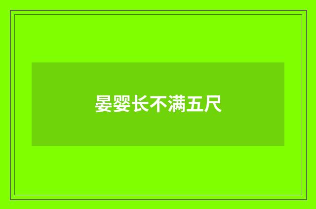 晏婴长不满五尺