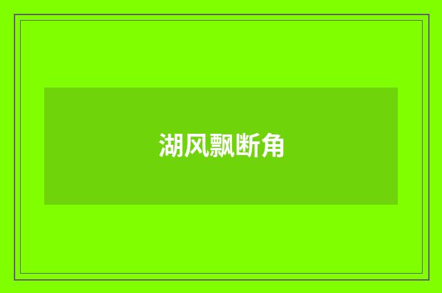 湖风飘断角