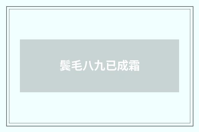 鬓毛八九已成霜