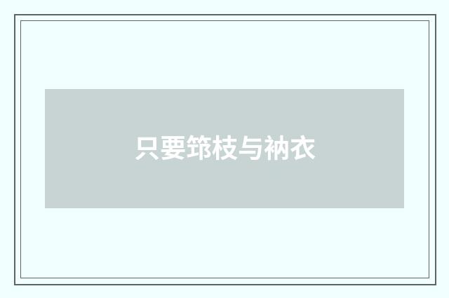 只要筇枝与衲衣