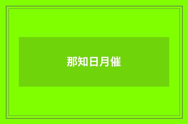 那知日月催