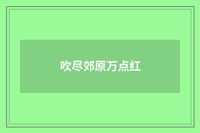 吹尽郊原万点红