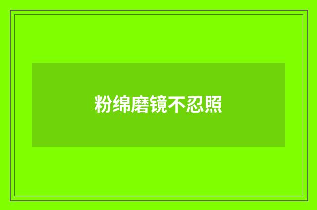粉绵磨镜不忍照