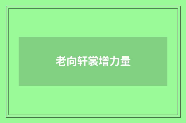 老向轩裳增力量