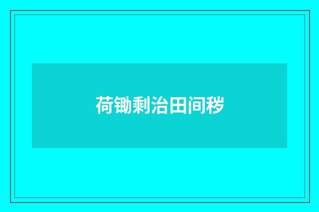 荷锄剩治田间秽