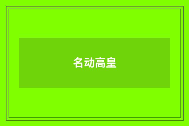 名动高皇