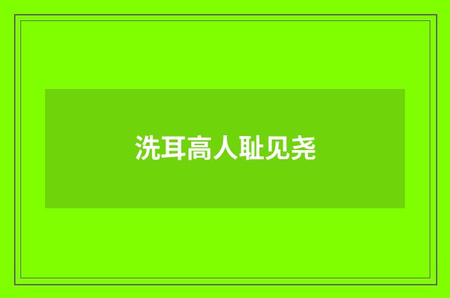 洗耳高人耻见尧