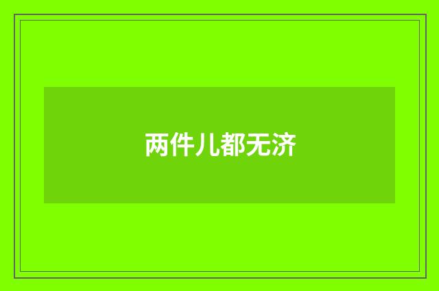 两件儿都无济