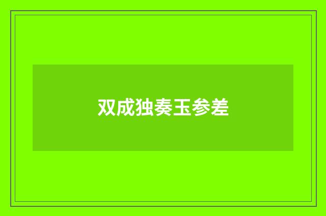 双成独奏玉参差