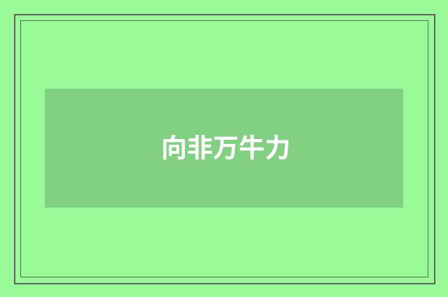 向非万牛力